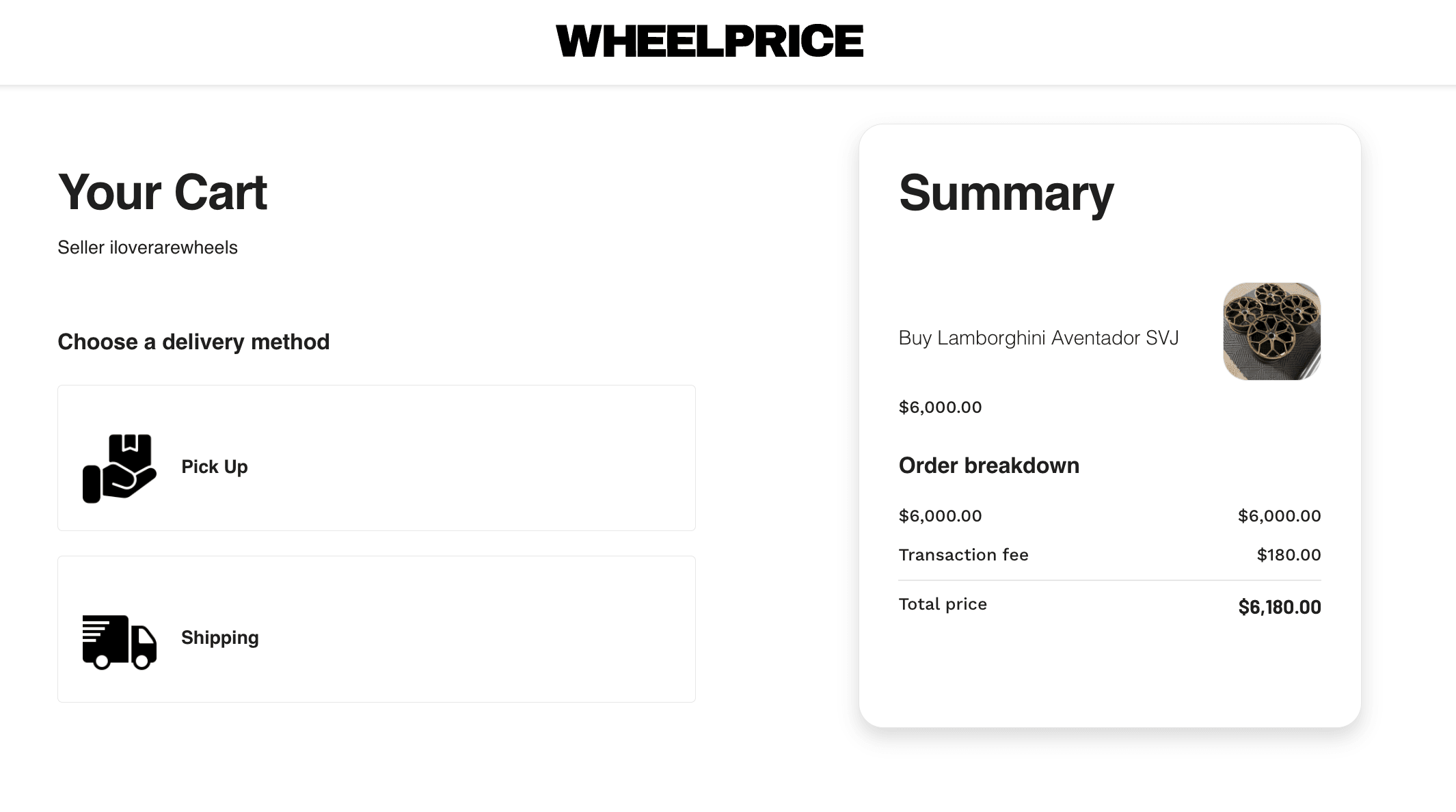 Screenshot showing delivery option selection during checkout
